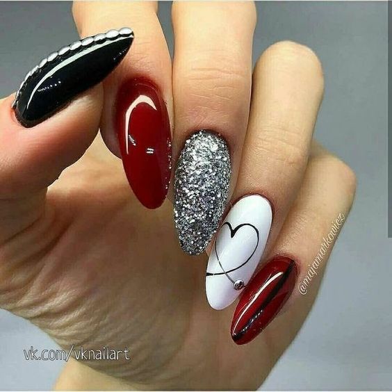 valentines nail art #valentinesnails #valentines #nails