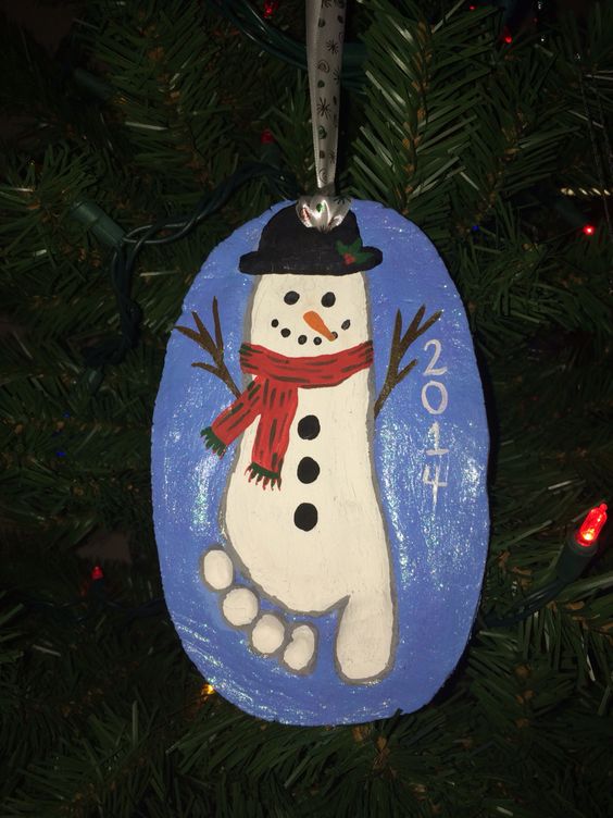  Snowman Footprint Ornament