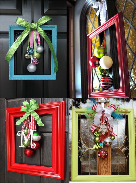 door decorations made from picture frames