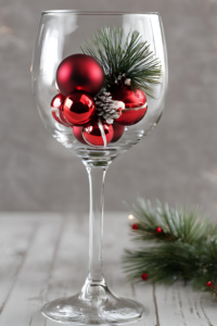 christmas wine centerpieces