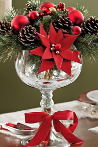 christmas wine centerpieces