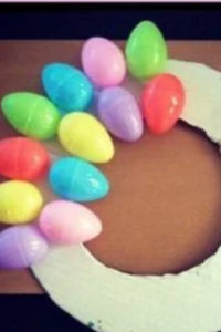 plastic egg wreath