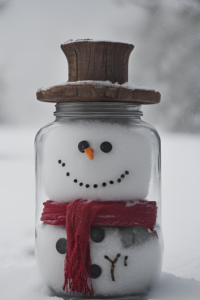 pickle jar snowman
