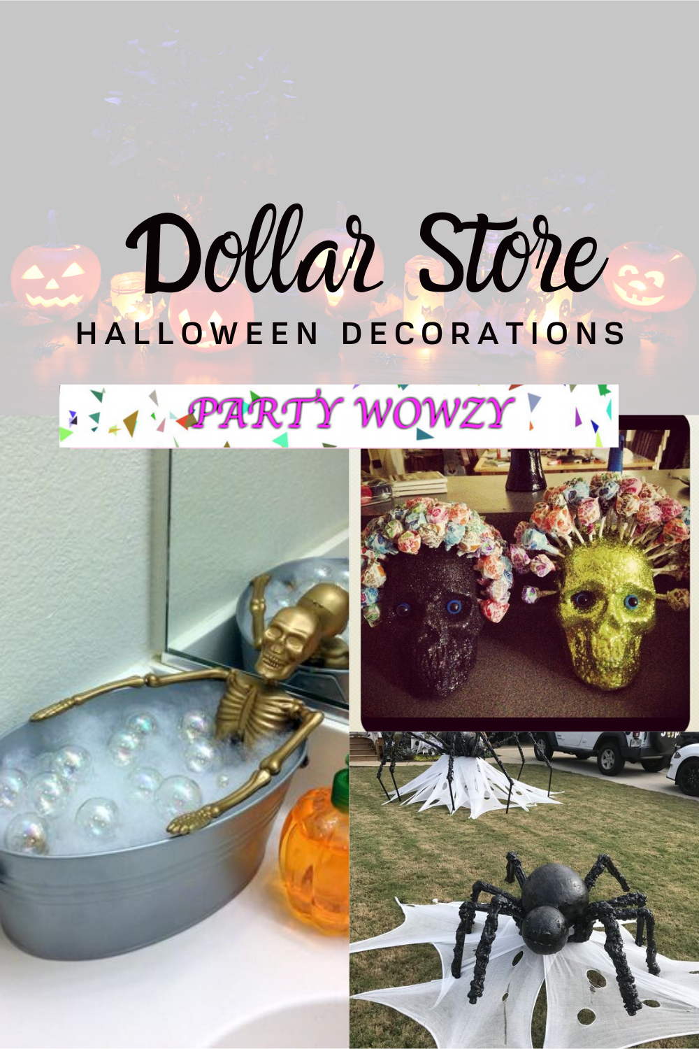 DIY Dollar Store Halloween Decorations - Party Wowzy