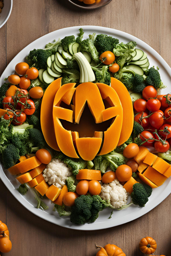 halloween vegetable plate