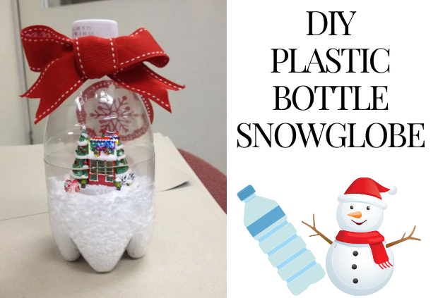 plastic bottle snowglobe