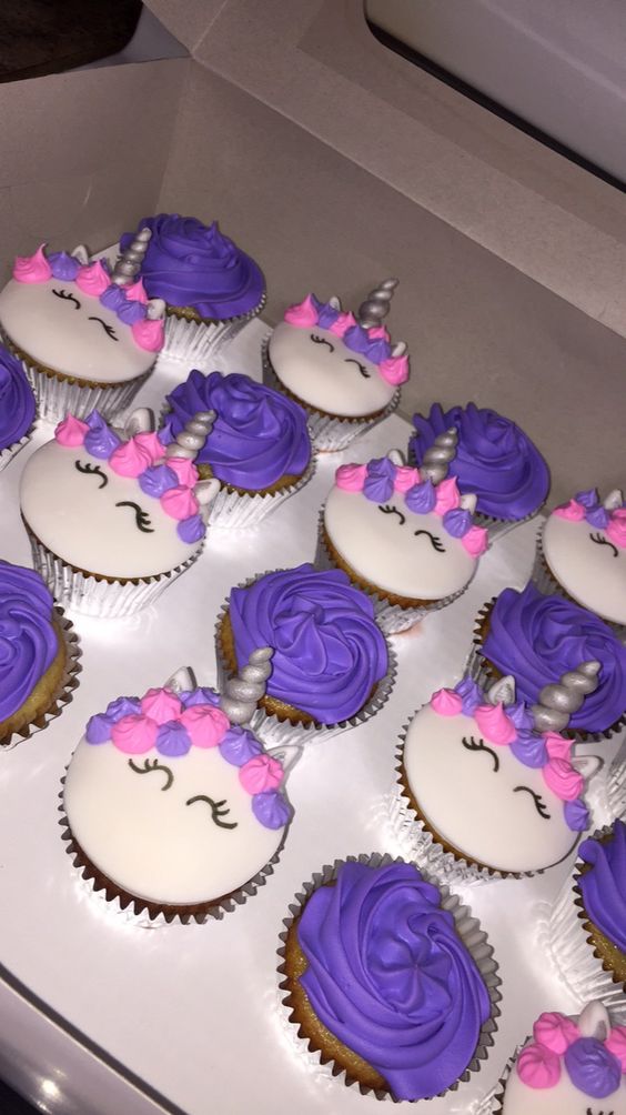 Pink & Purple Unicorn Cupcakes