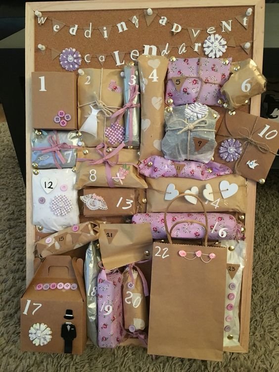DIY Wedding Advent Calendar Gift Ideas Party Wowzy