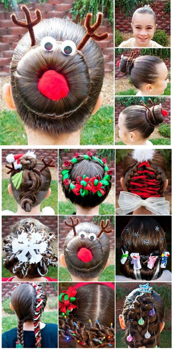 DIY Crazy Christmas Hair Day Ideas Party Wowzy