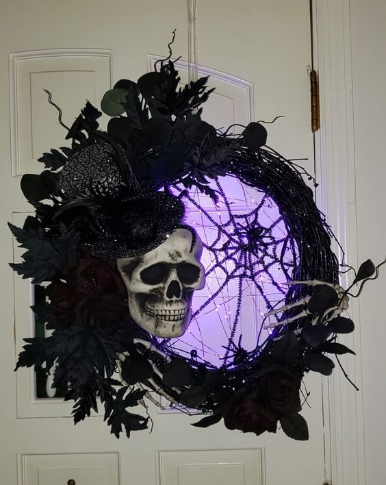 DIY Halloween Wreaths for Front Door - Party Wowzy