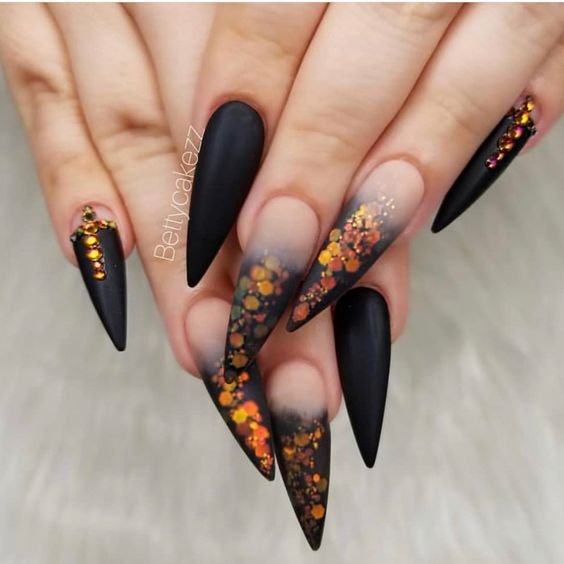 17+ Purple And Orange Nails Halloween Photos