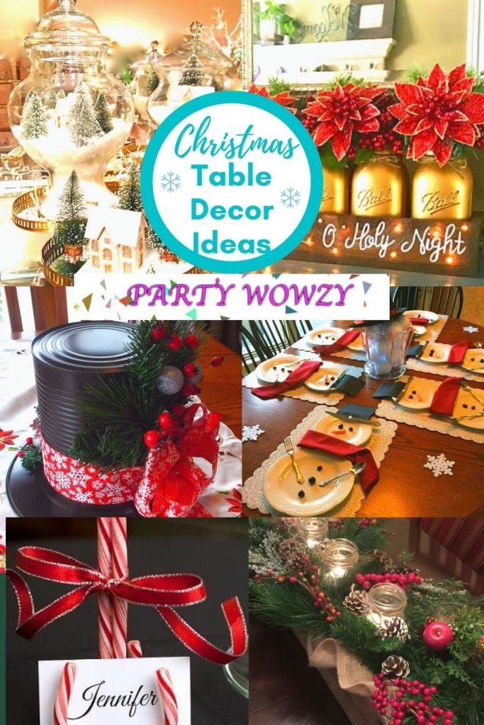 Easy DIY Christmas Table Decorations Ideas - Party Wowzy