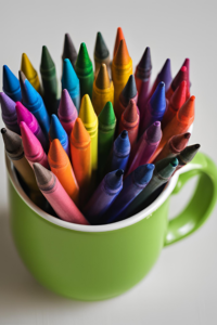crayon center piece