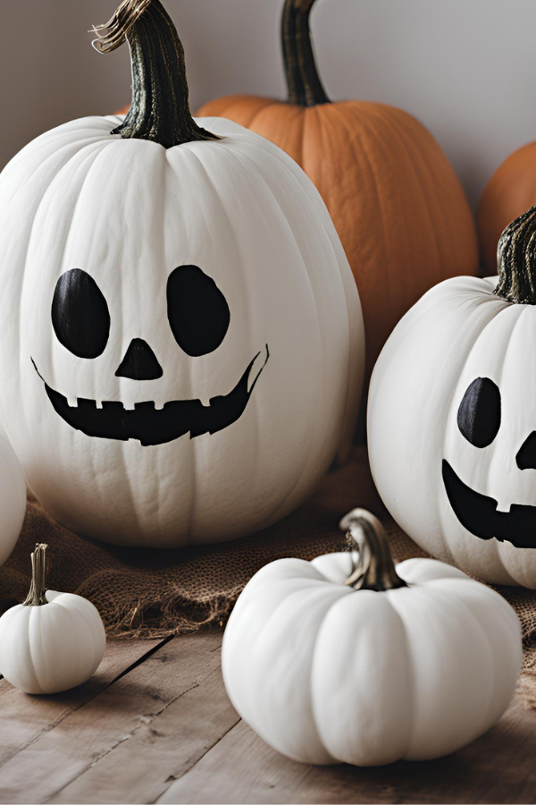 no carve ghost pumpkins
