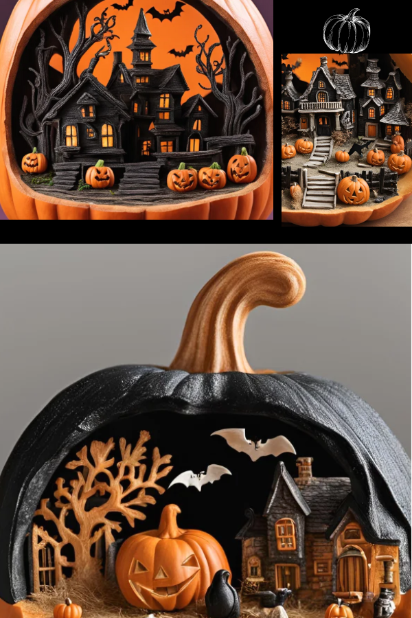 pumpkin halloween scenes