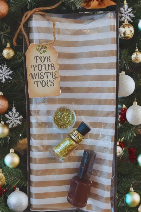 Nail polish gift in a bag