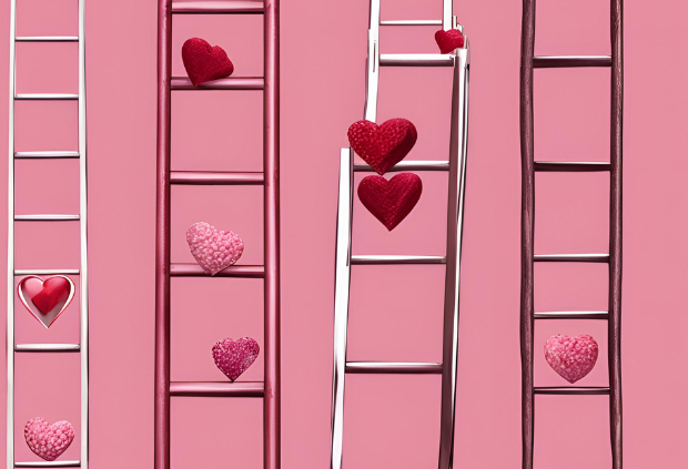 valentines ladder ideas