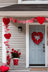 valentines porch decor
