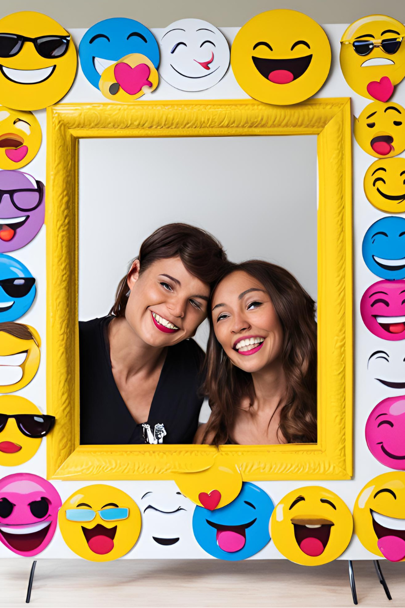 emoji photo booth frame