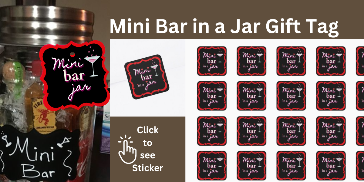 mini bar in jar sticker