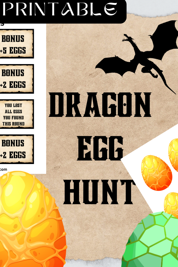 dragon egg hunt printable game