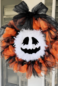 jack o latern wreath