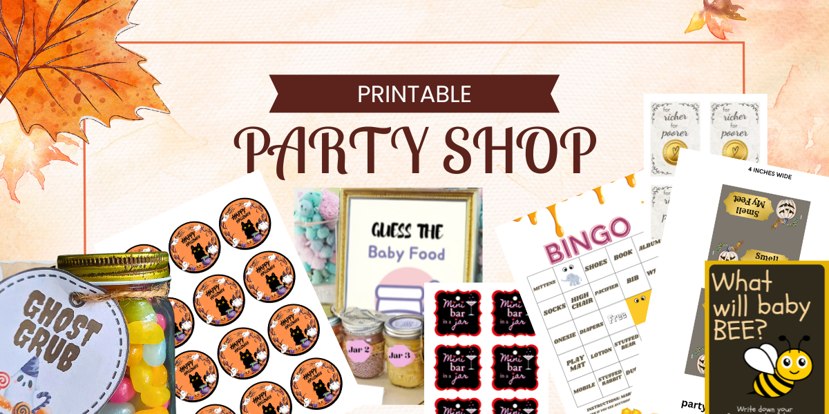 printable party shop