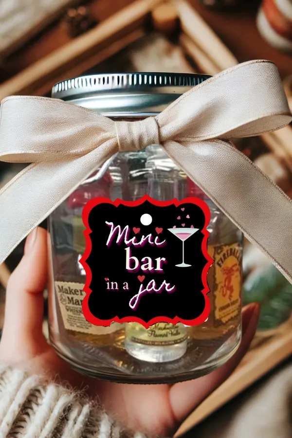 mini bar in a jar tag