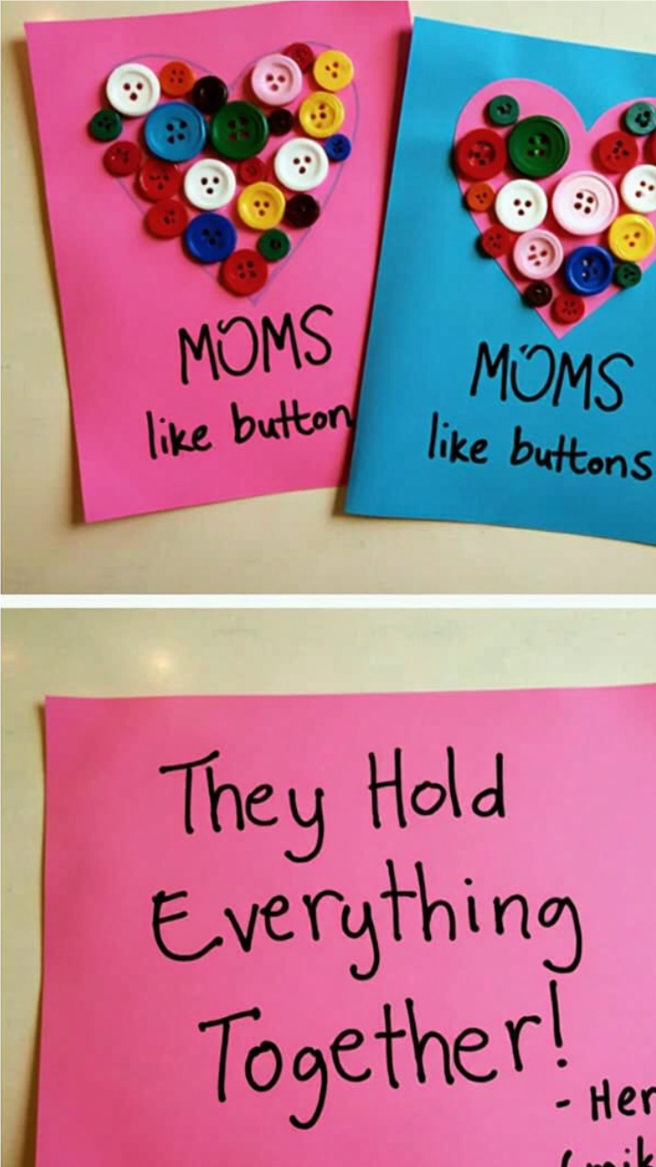 mothers day card from buttons