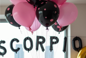 Elegant Scorpio Birthday Balloons