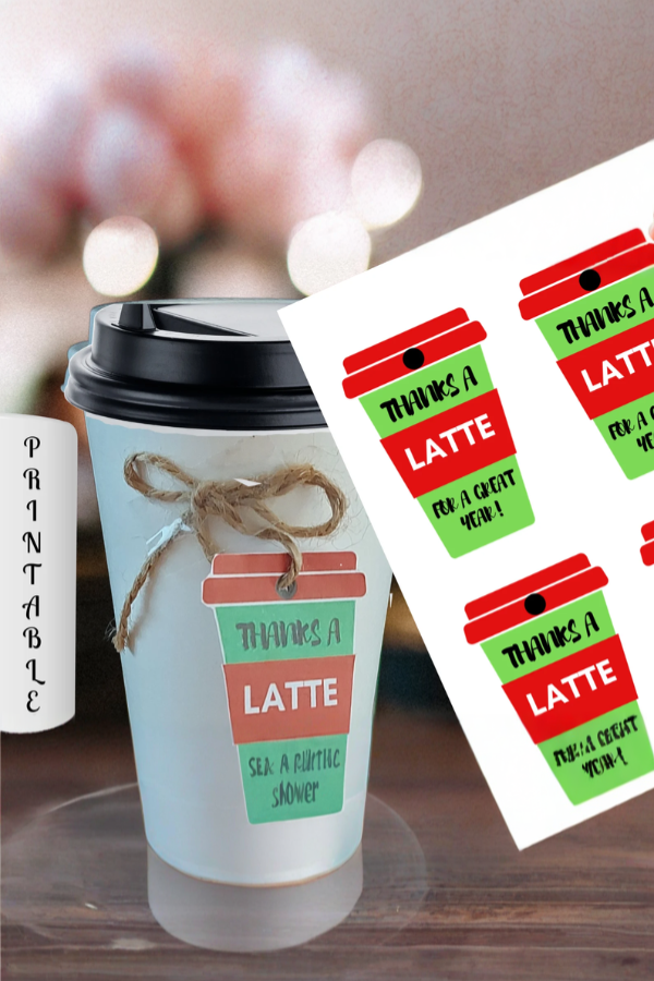 Thanks a Latte printable favor tags