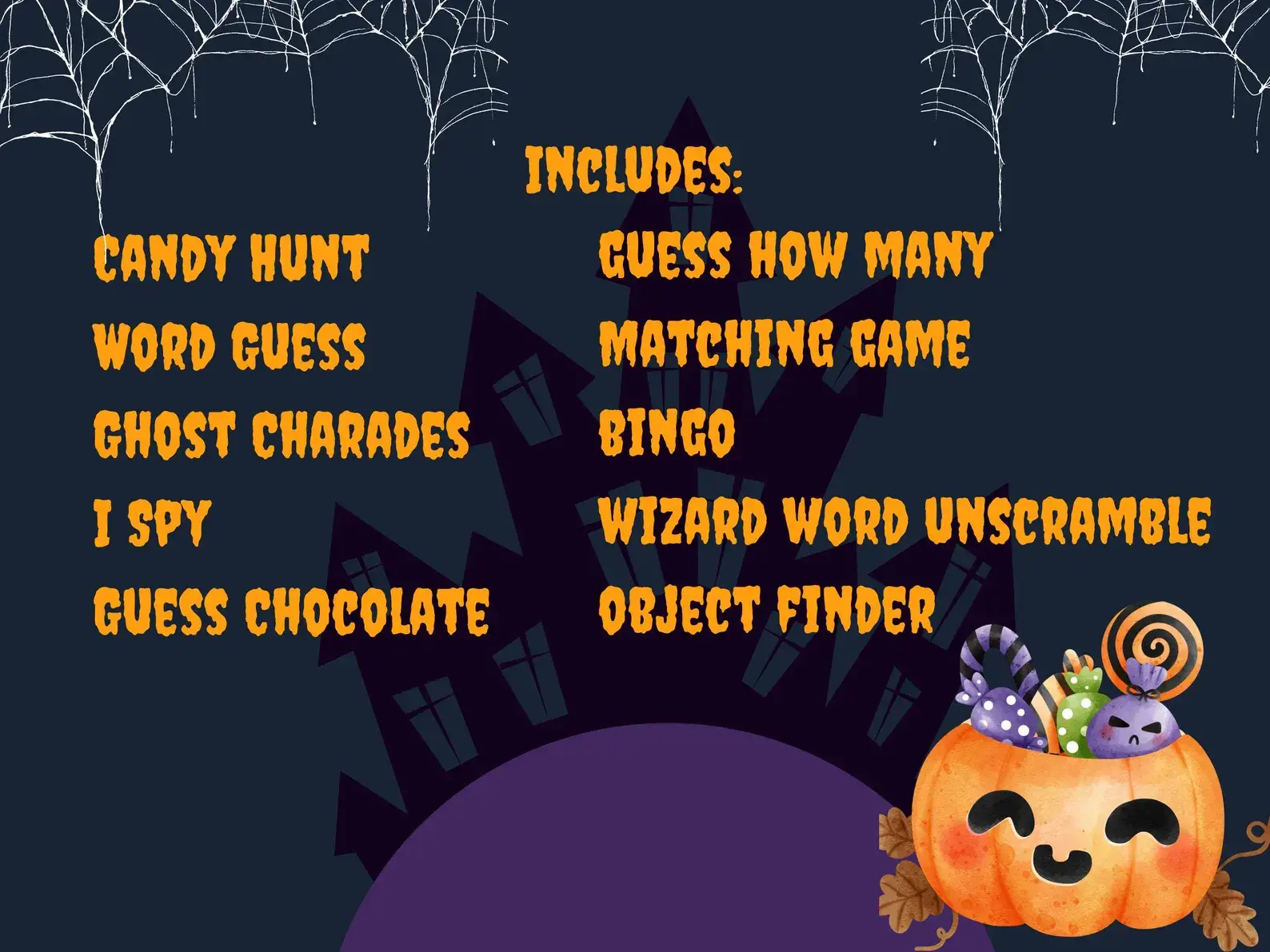 halloween games included in bundle